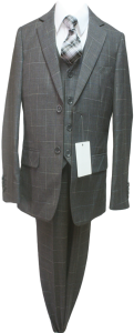 BOYS 5PC. SUIT (CHARCOAL) 2121216